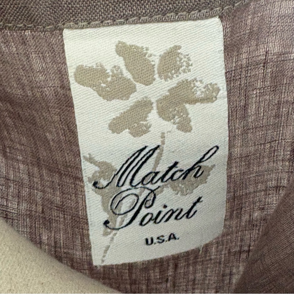 Match Point Linen Gray Tunic Blouse Lagenlook - Picture 4 of 4